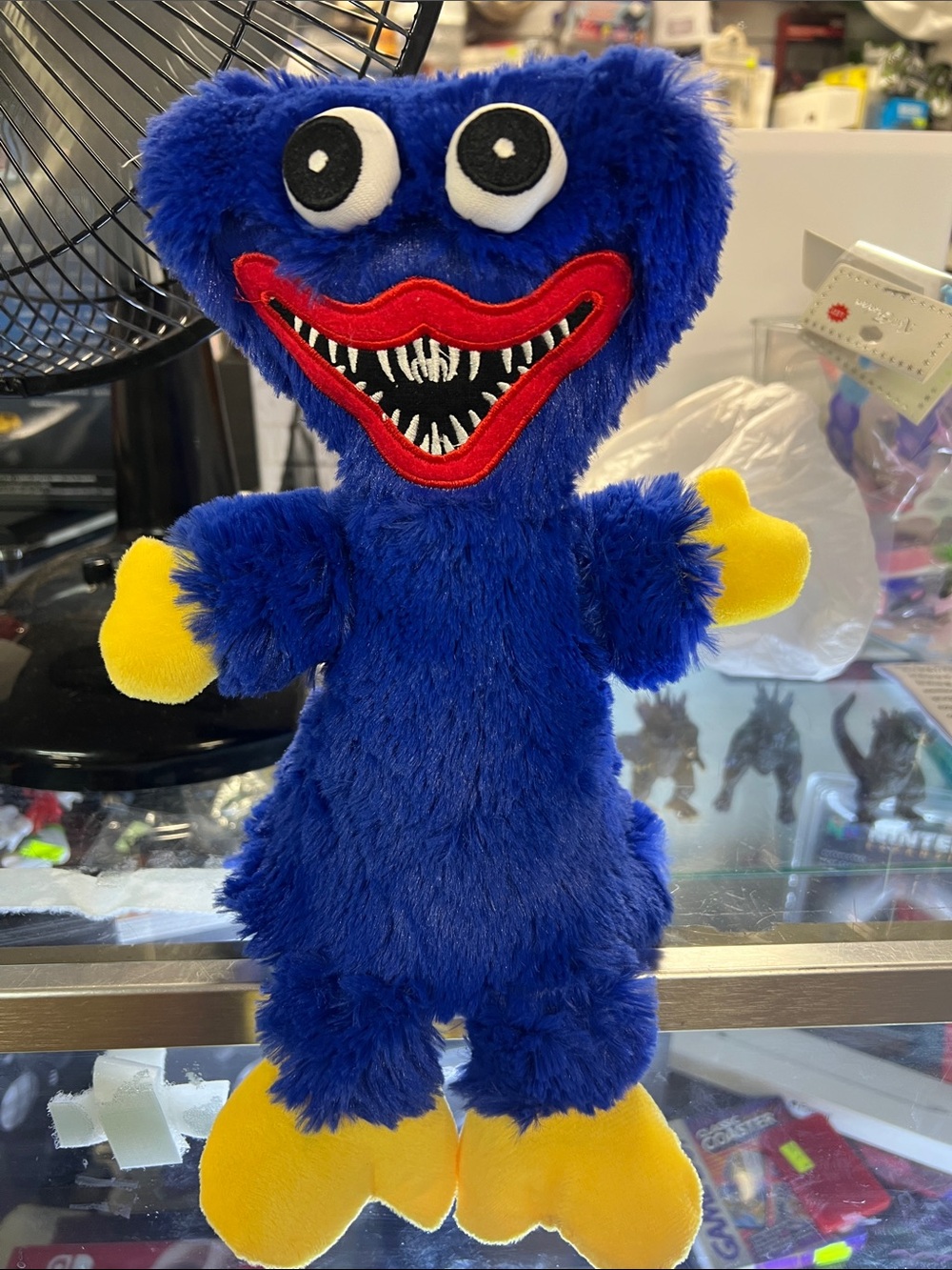 Blue Plush Monster Hand Puppet - Soft Kids Toy